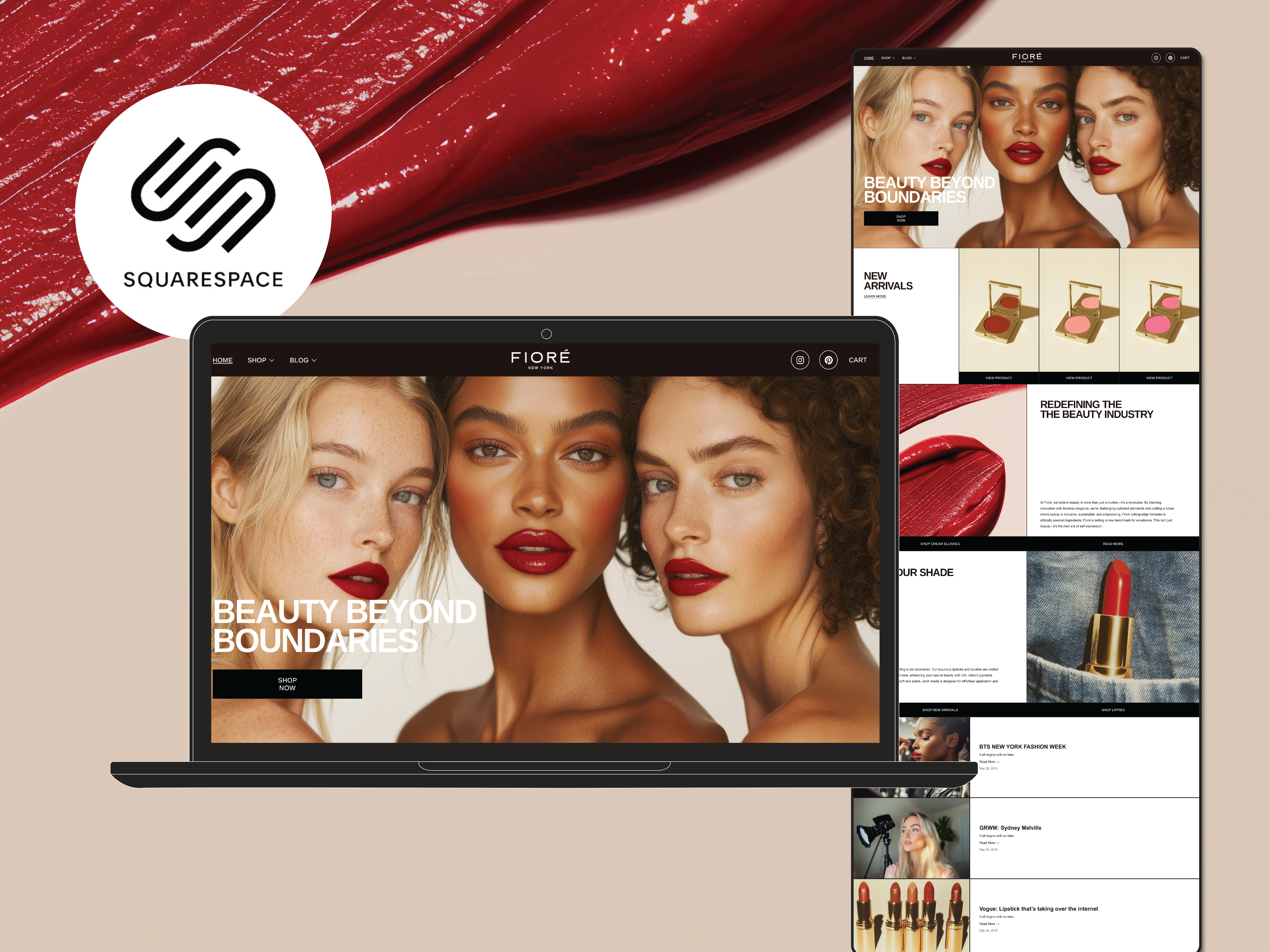 Fiore Premium Squarespace Website Template