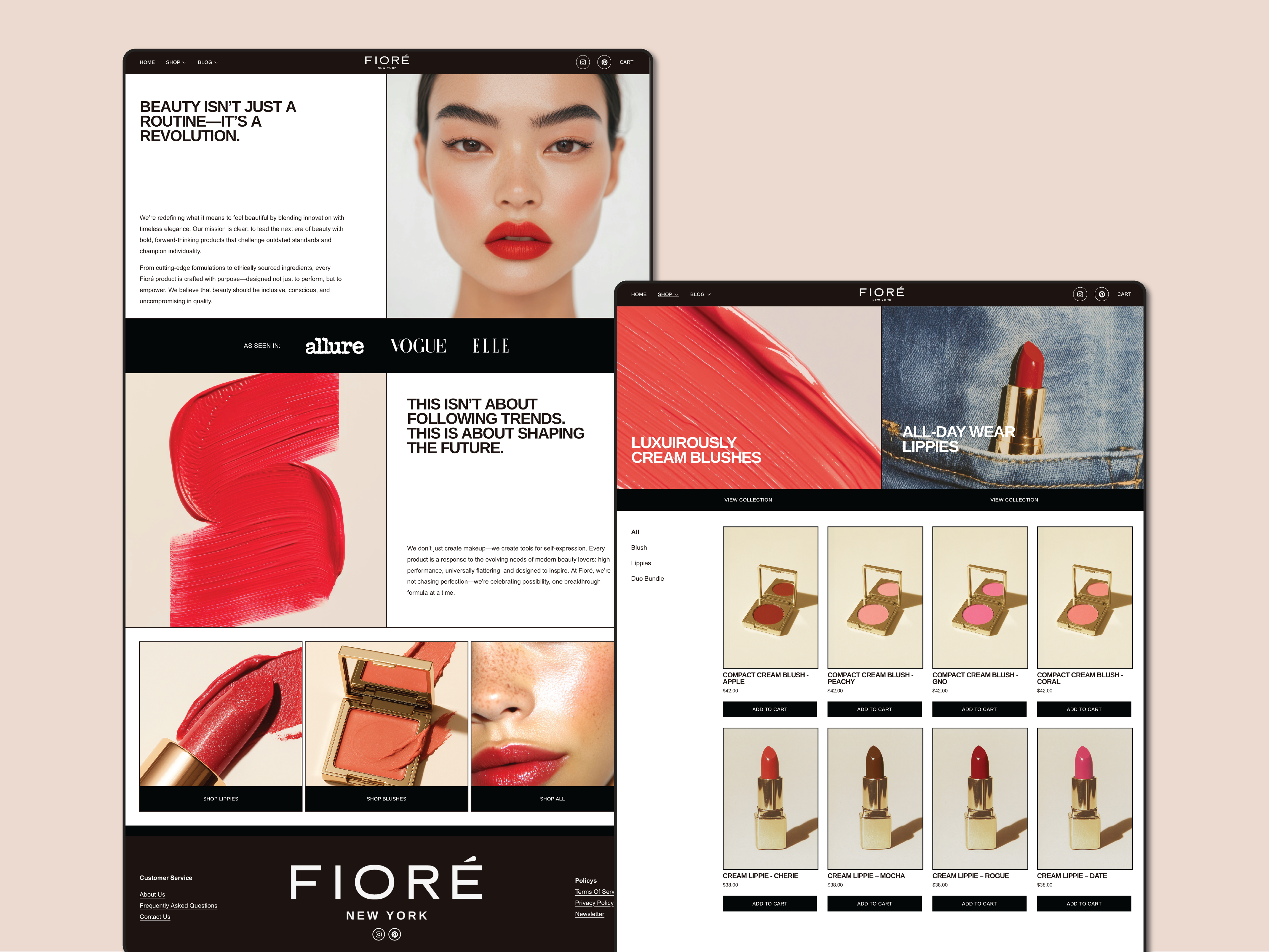 Fiore Premium Squarespace Website Template