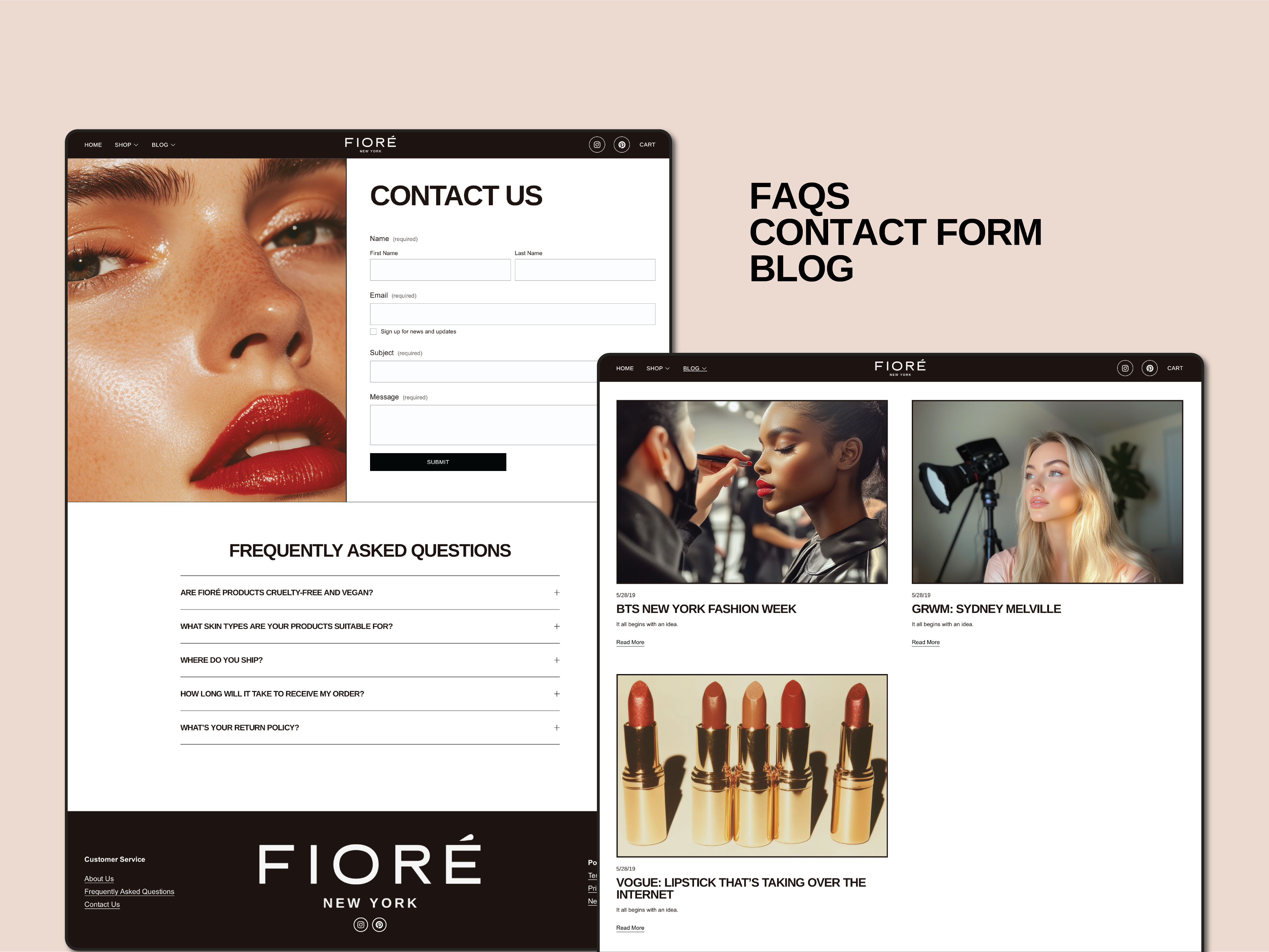 Fiore Premium Squarespace Website Template
