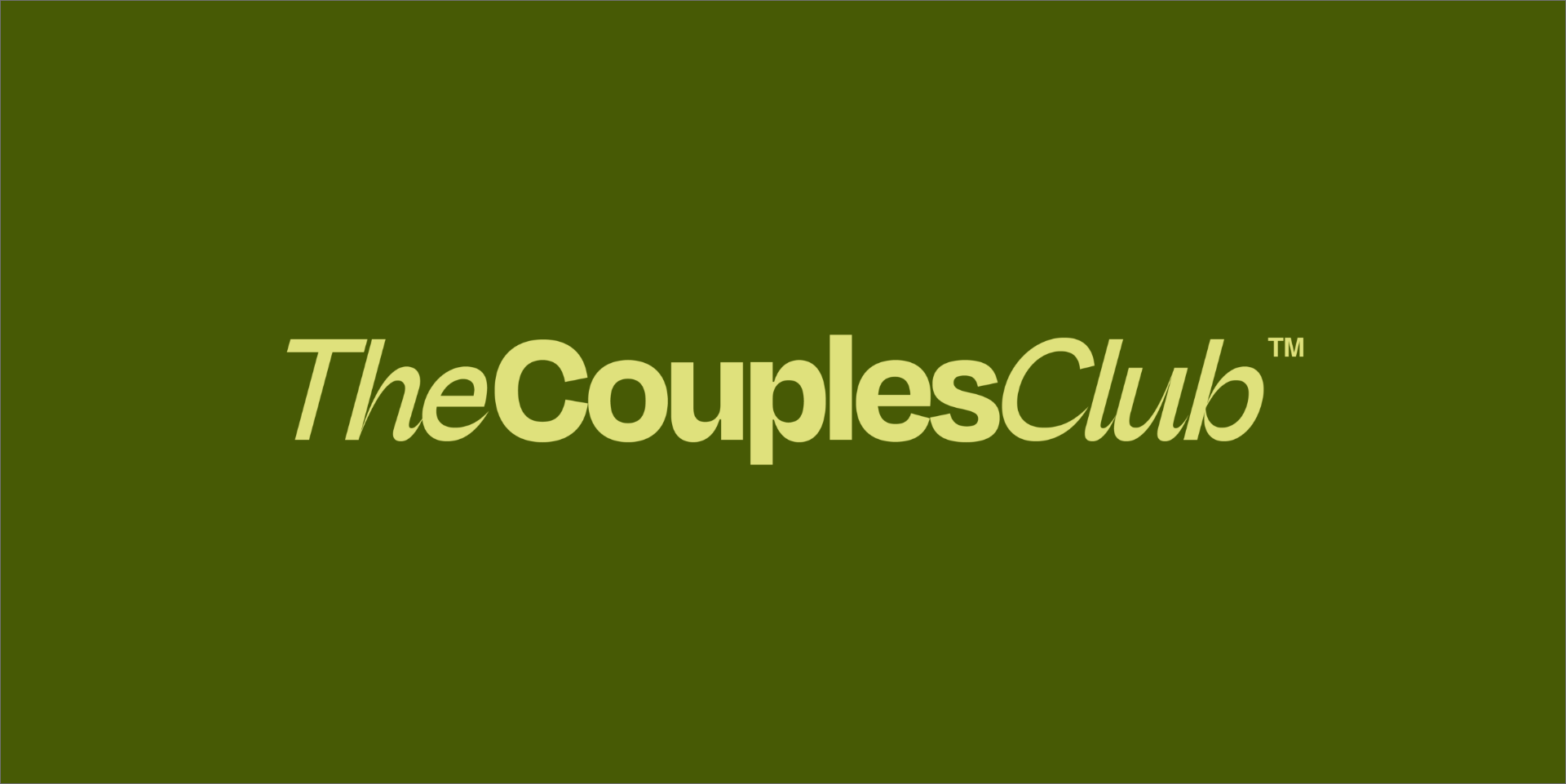Logo of 'The Couples Club' on a green background