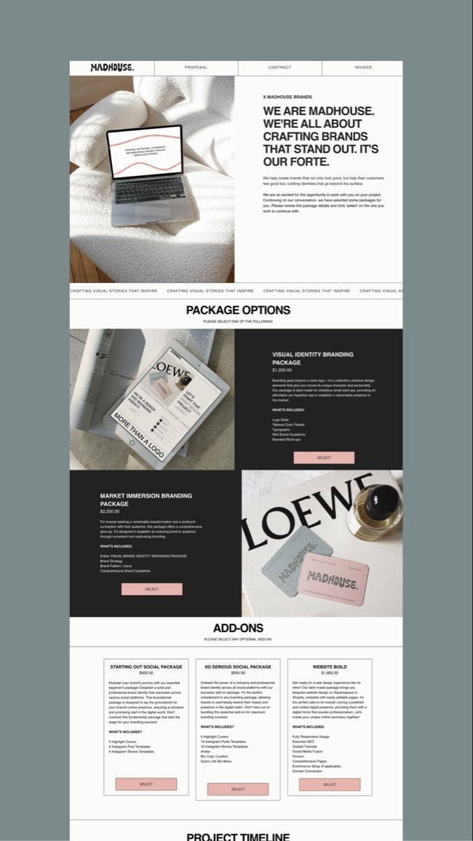 Dubsado Proposal Layout Design